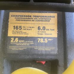Dewalt Air Compressor with Brad Nailer