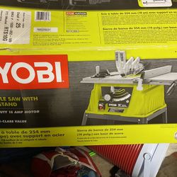 2 Ryobi Table Saws And Drill Press 