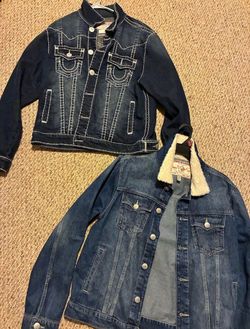 60$ each True Religion Denim Jackets – Lot of 2