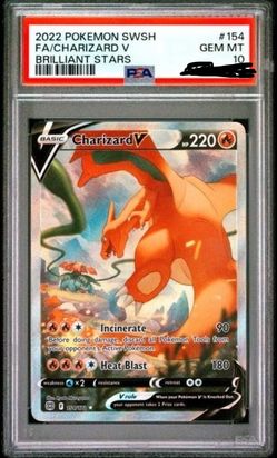 Charizard v brilliant stars 154 psa 10