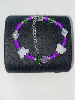 Handmade Butterfly Flower Wire Bracelet $5