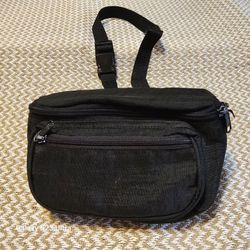 Black Nylon Fanny Pack Belt Bag