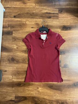 Brand New Woman’s Abercrombie & Fitch brand Red Polo Shirt Up For Sale
