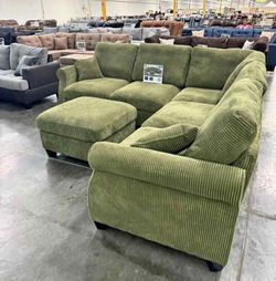 New 99x99 Sage sectional couch / free delivery