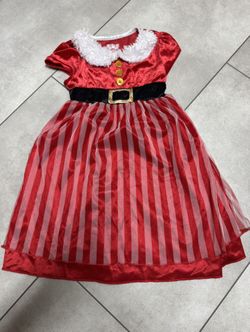 Girls XS Red Santa Mrs. Claus Christmas Holiday Nightgown Pajamas Pajama size 4/5