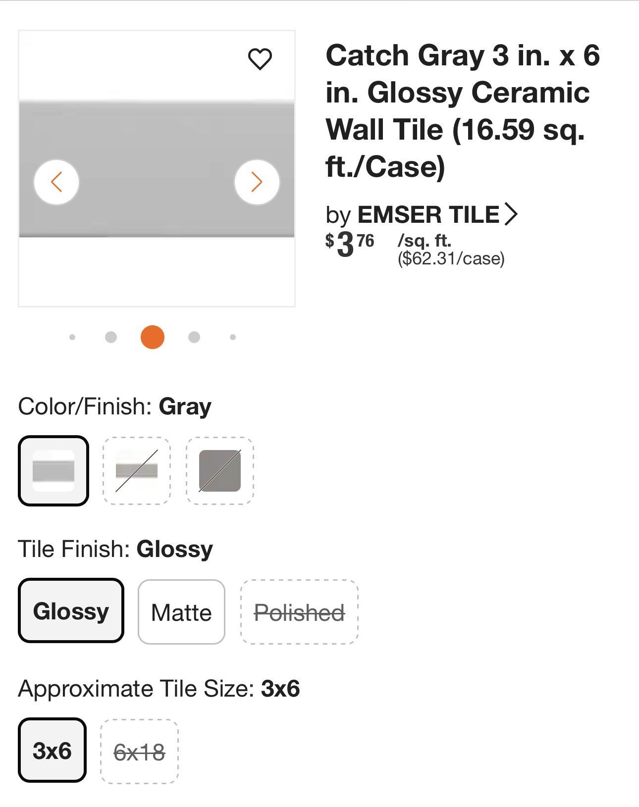 Tile (Wall/Backsplash/Shower)