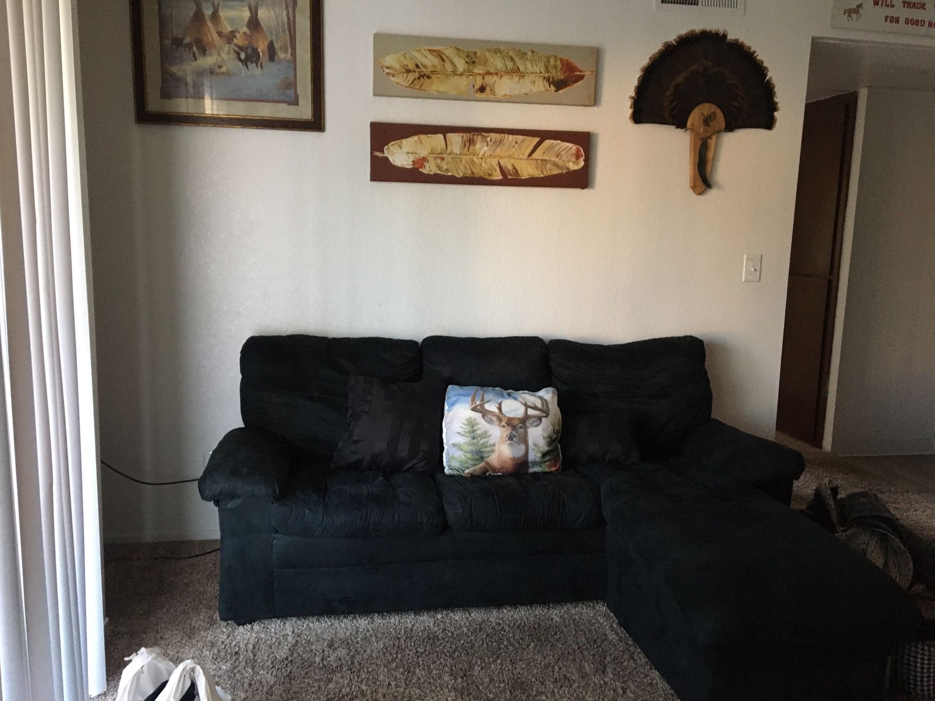 Black sectional couch