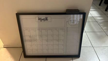 Glass calendar