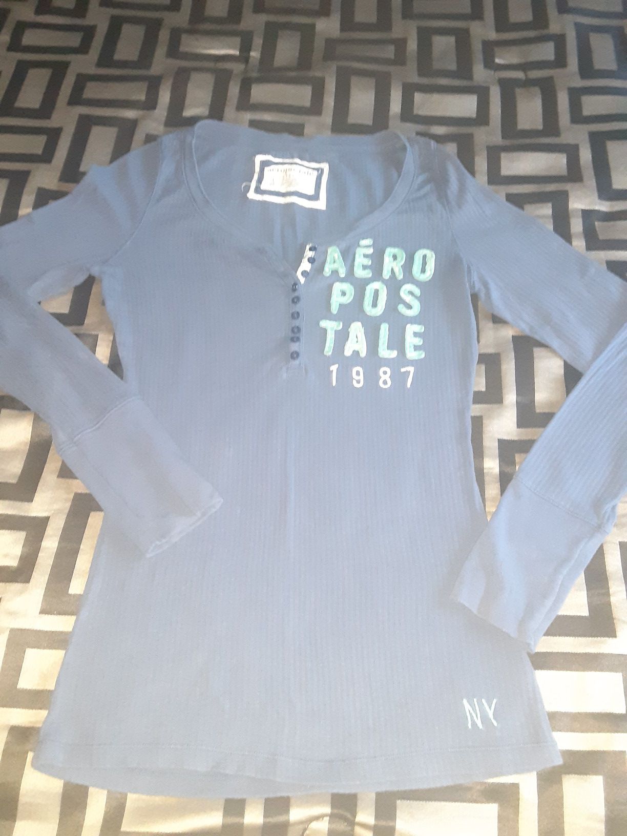 Women's blue Aeropostale long sleeve shirt