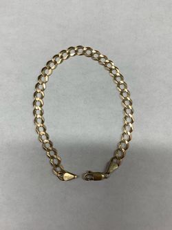14K Yellow Gold Curb Link Bracelet (8”)