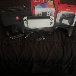 Nintendo Switch OLED w/ Pro Controller & Travel Case