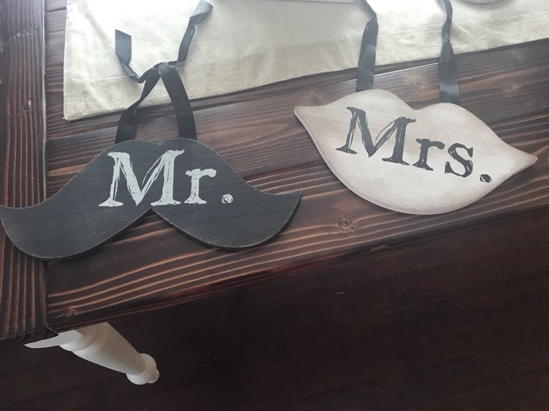 Mr. & Mrs. sign