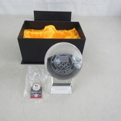 U. S. Olympic Sixth Ring Gold Level Member Glass Ball Sochi 2014
