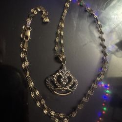 14 Kt Neckless With 14k Pendant