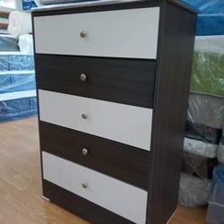 Linda Cajonera Blanca Con Gris