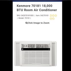 Brand New Unused Kenmore 18000 Window Air Conditioner 