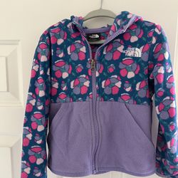 Girls 3T North Face Fleece Jacket With Hood