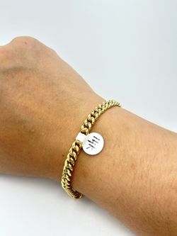 14KT Real Gold Miami Cuban Bracelet