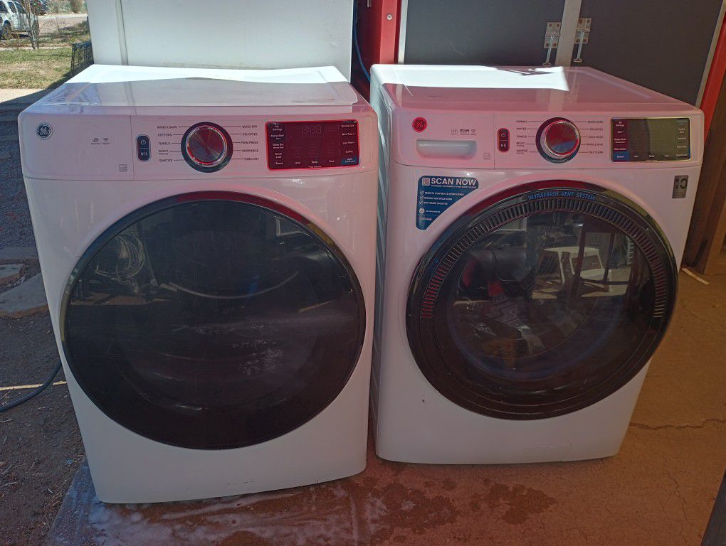 GE Smart Wash Odor Control Washer And Electric Dryer 