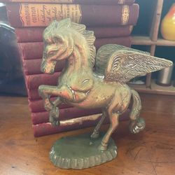 Vintage Brass Winged Horse 