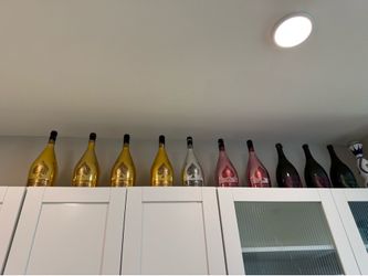 DECORATIVE EMPTY CHAMPAGNE & LIQUOR BOTTLES