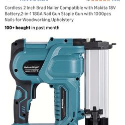 Cordless 2 Inch Brad Nailer Compatible with Makita 18V battery