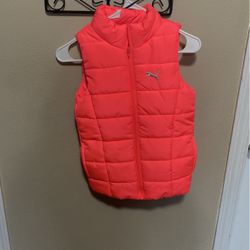 GIRLS HOT PINK PUMA VEST SZ 7/8