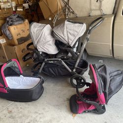 Peg Perego Duette  Stroller & Extras. 