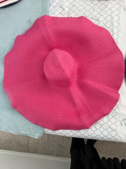 Pink Wide Brim Floppy Sun Hat