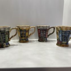 Complete Set Of 4 Rue De Paris LARGE mugs