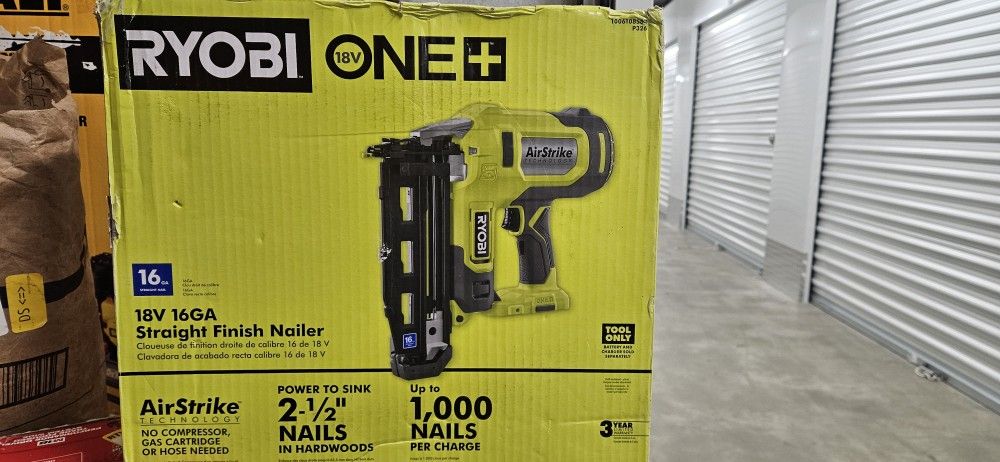 18V Ryobi 16GA straight finish nailer
