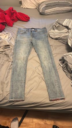 purple brand jeans paint splatter size 33