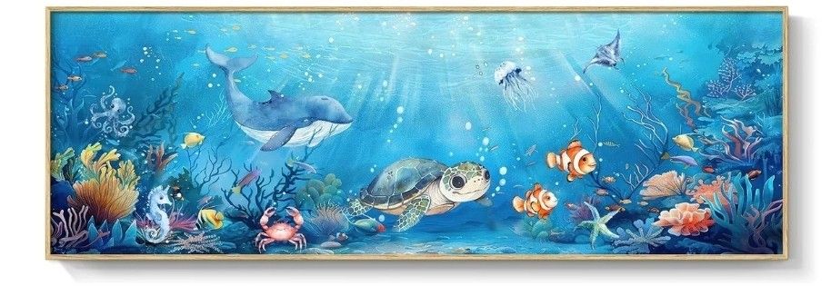 Ocean Wall Art Painting Canvas Nursery