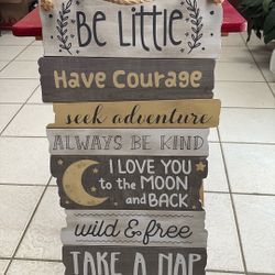 Inspirational Wood Wall Art For Baby/Child’s Room