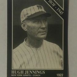 1991 Hugh Jennings New York Giants 1922 The Sporting News Conlon Collection #16 HOF Hall Of Fame Baseball Card Vintage Collectible Sports MLB