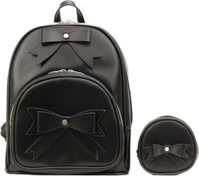 McKleinUSA Leather Bow Backpack Black Small Girls Women’s Adjustable Straps New