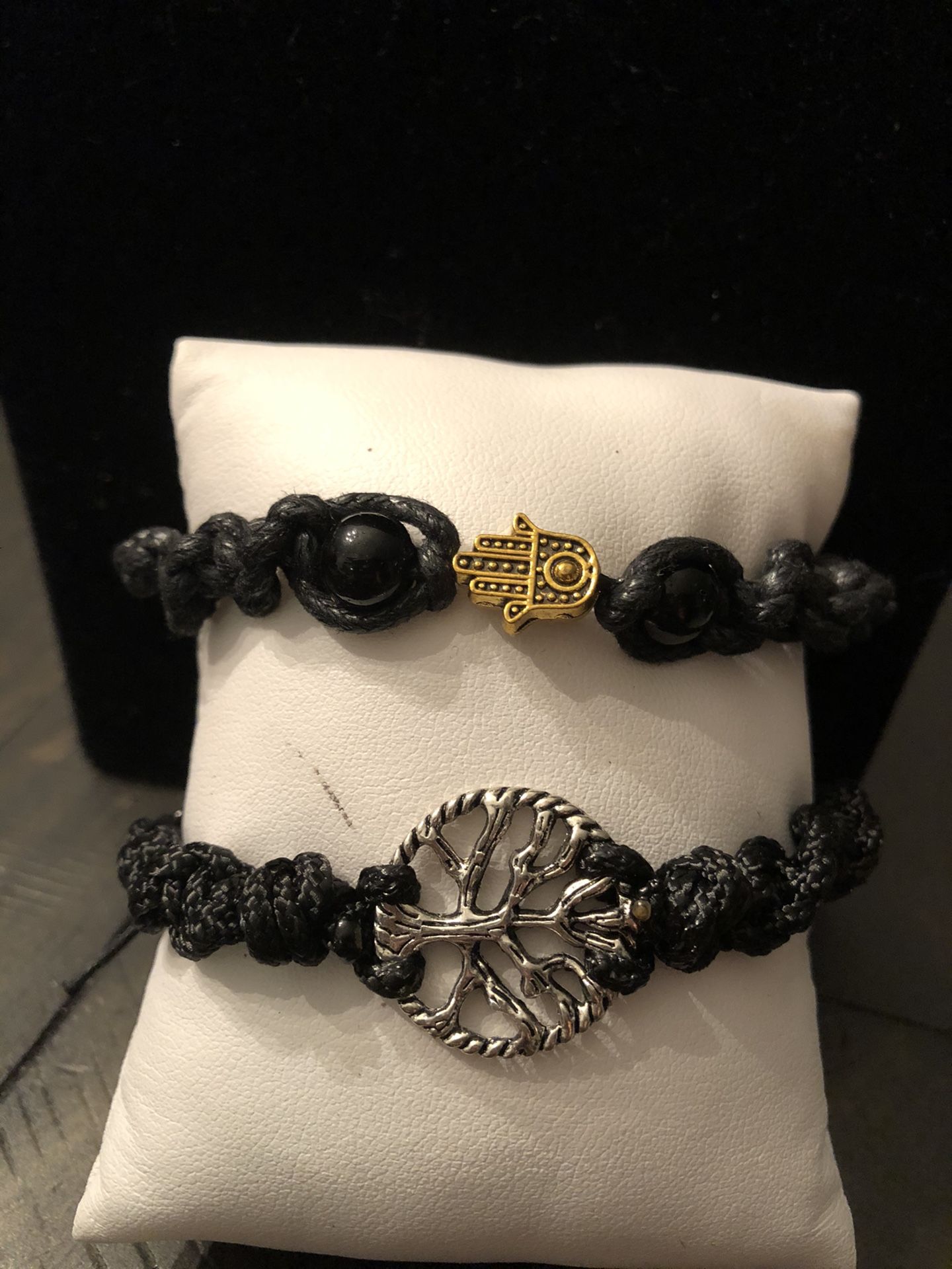 Tree if life and hamsa hand bracelet, 2 of them