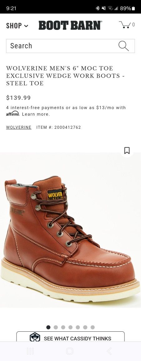 WOLVERINE MEN'S 6"