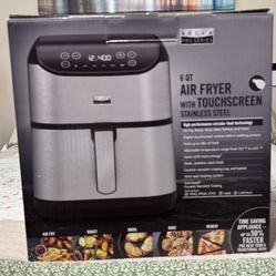 bella PRO - 6-qt. Touchscreen Air Fryer - Stainless Steel