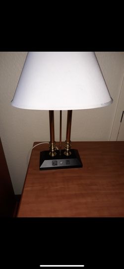 Brass desk lamp