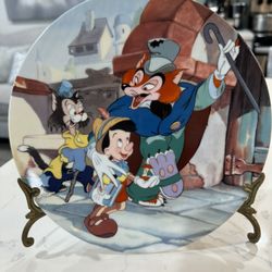 Disney Pinocchio I'VE GOT NO STRINGS Collector Plate Edwin M. Knowles 1990 RARE