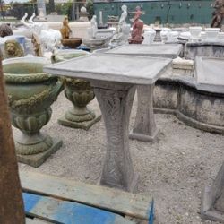 Concrete Stone Birdbath / Cement Backyard Garden Outdoor Birdbath