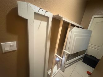 Full size bed frame with LED lights