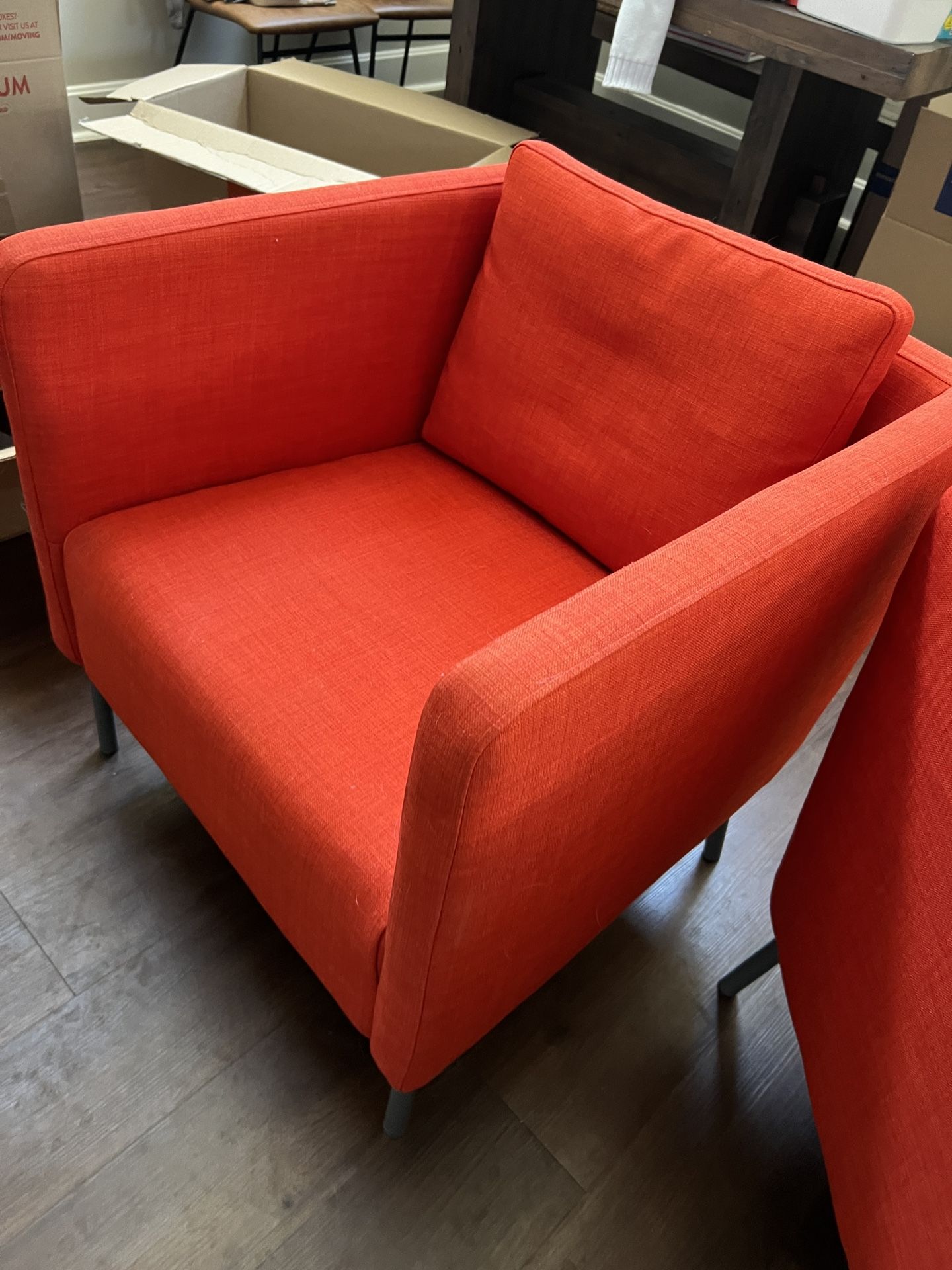 2x IKEA Ekerö Arm Chair Skiftebo Orange