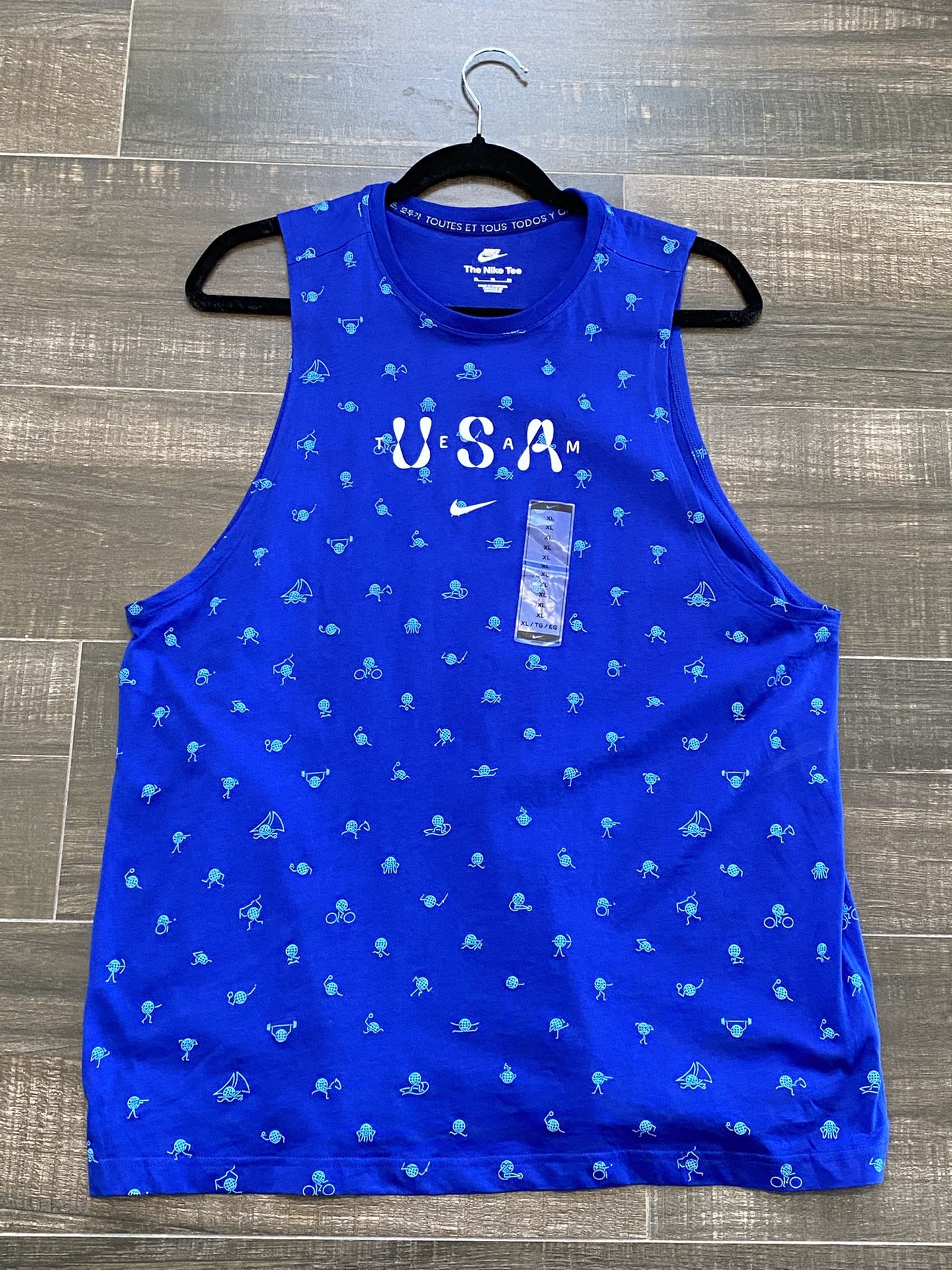 NEW Nike Womens XL USA Muscle Tank Top - Old Royal (FZ3384-417)