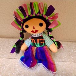Mexican Lele Doll Hand Made, 9" New
