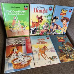 6 Walt Disney Hardback Books