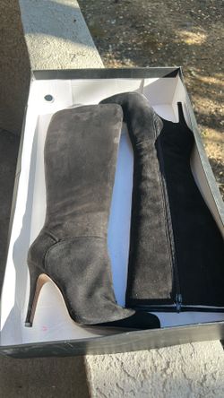 Knee high suede boots