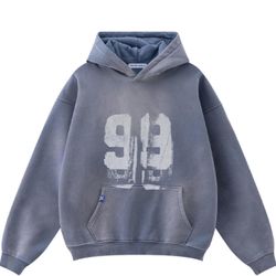 AELFRIC EDEN GRAFFITI NUMBER WASHED HOODIE