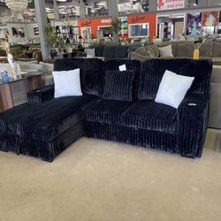 Venice Corduroy Storage Sleeper Sectional w/ Dual Cupholders & USB Ports